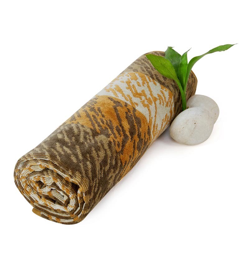 Aqua Pearl Raindrop Brown Cotton Bath Towel Brown by Aqua Pearl Online