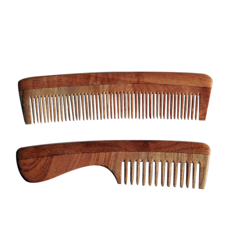 Avera Neem Wood Comb (set Of 2) By Avera Online - Combs & Brushes 