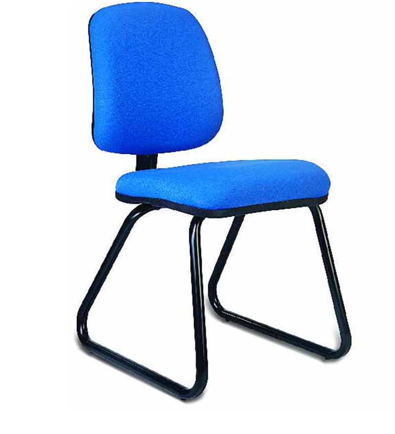 Diva Visitor Chair without Armrest in Blue Colour by Godrej Interio by