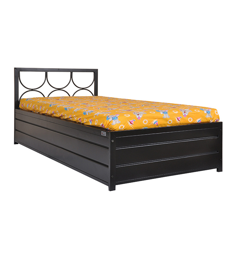 Metal Bed With Storage Single Bed with Lifton Storage by