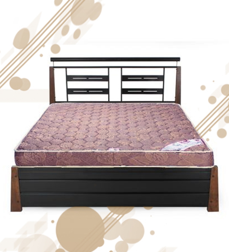 FK Metal Bed With Storage (Queen Size) by FurnitureKraft Online Queen