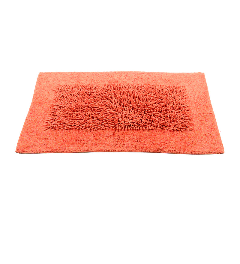 HomeFurry Reddish Orange Scrambled Box Bath Mat by HomeFurry Online