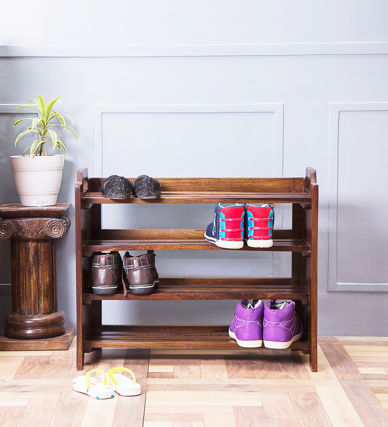 Buy Elkhorn Shoe Rack in Provincial Teak Finish by Woodsworth Online