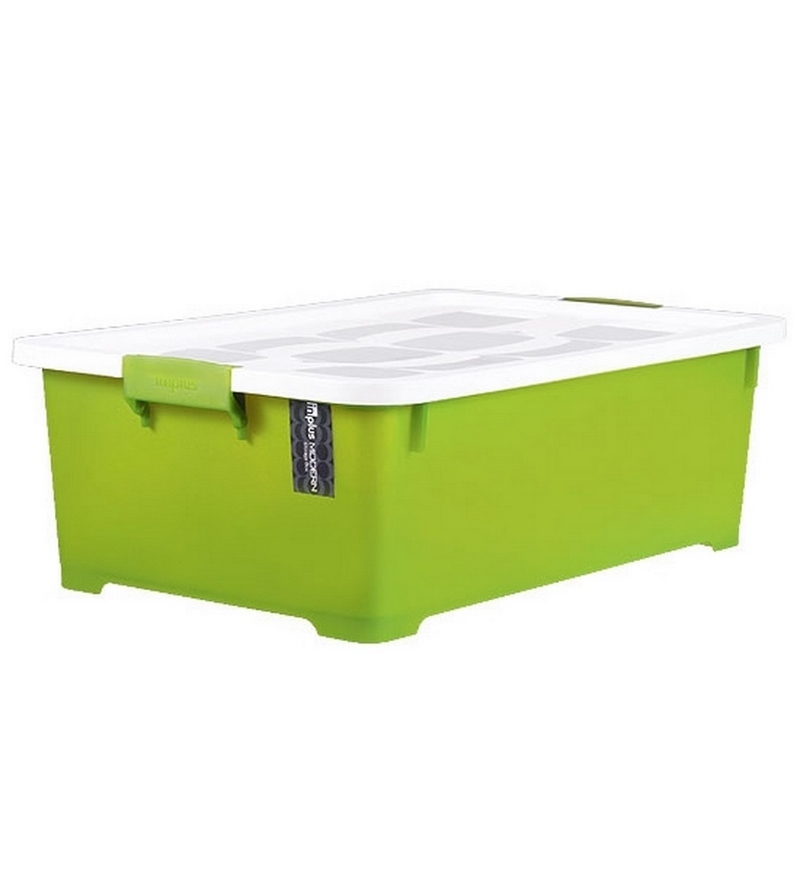 Lock & Lock Inplus Modern Storage Box 35L (Green) by Lock 'N Lock