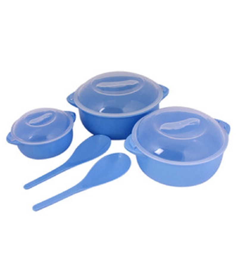Microwave Safe Serving Bowl Set of 5 Pcs Blue by Market Finds Online