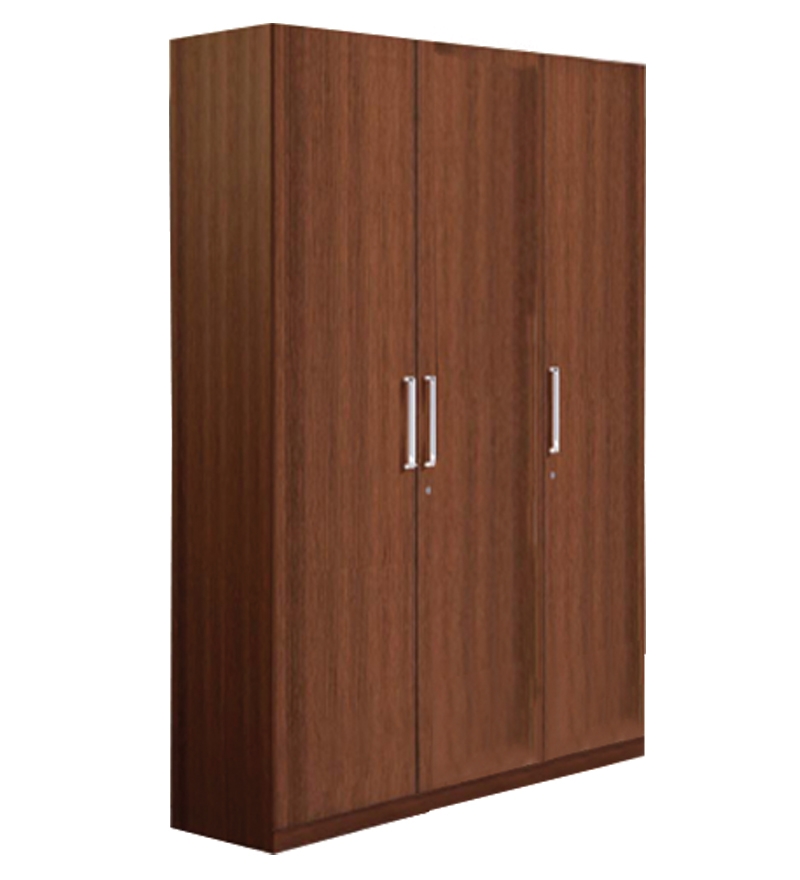 Nilkamal Reegan 3 Door Walnut Wardrobe without Mirror by Nilkamal