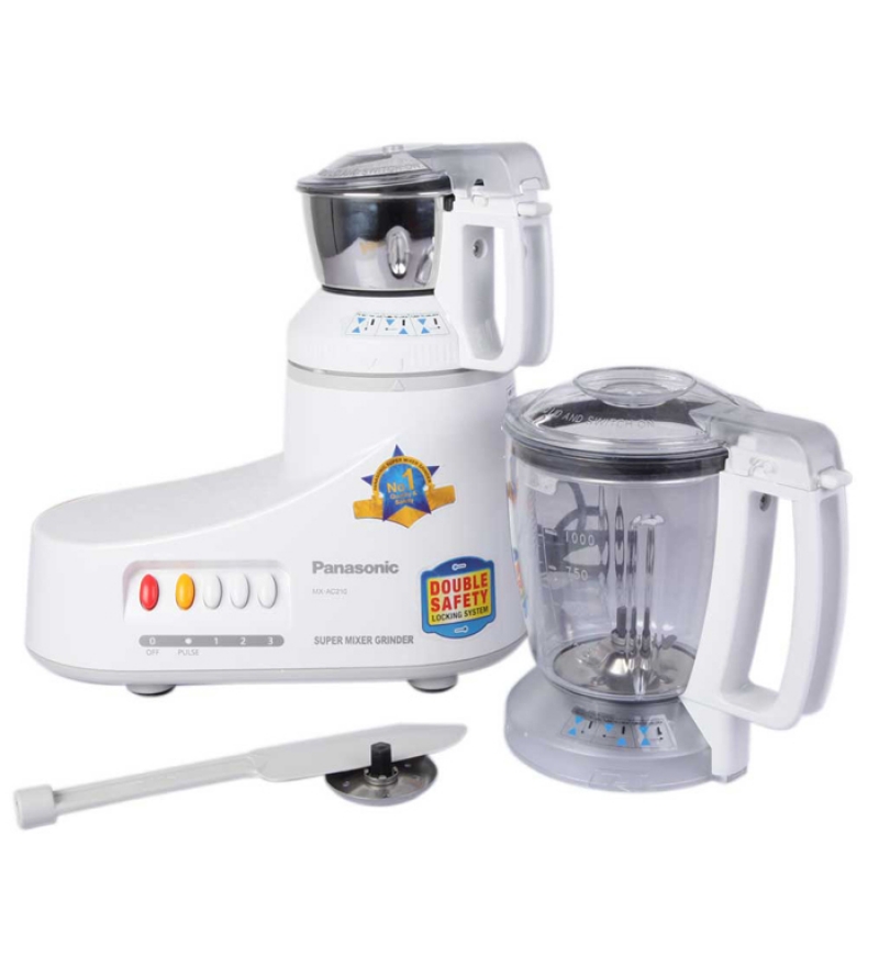 Panasonic MX AC 210 2 Jars Mixer Grinder (White) by Panasonic Online
