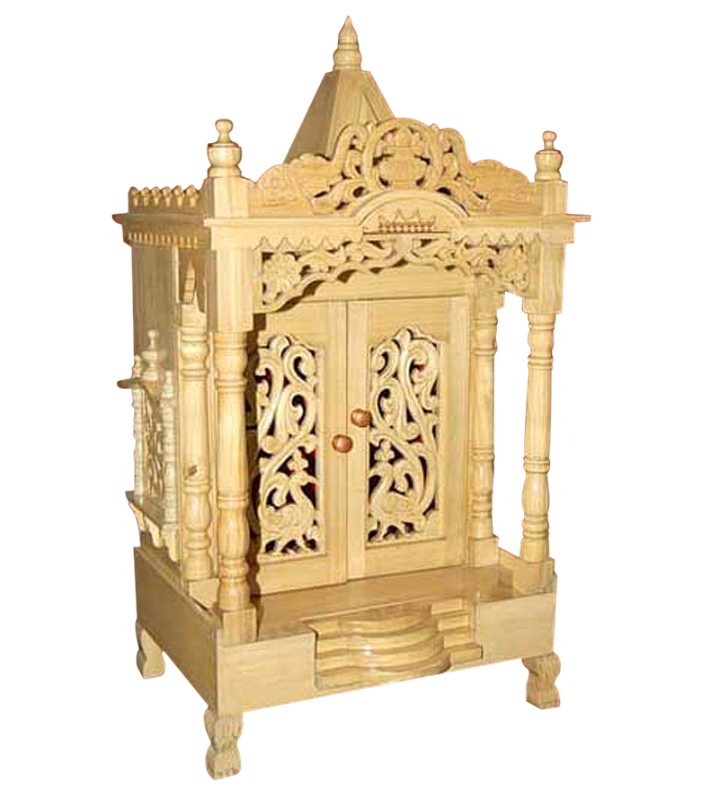 Peacock Carved Savan Wood Temple by Market Finds Online Temples