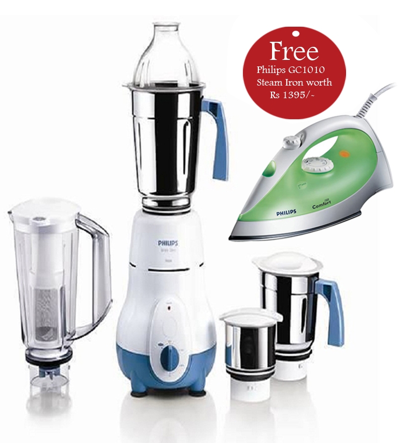 Philips HL1645/00 4 Jars Mixer Grinder with Philips GC1010 Steam Iron