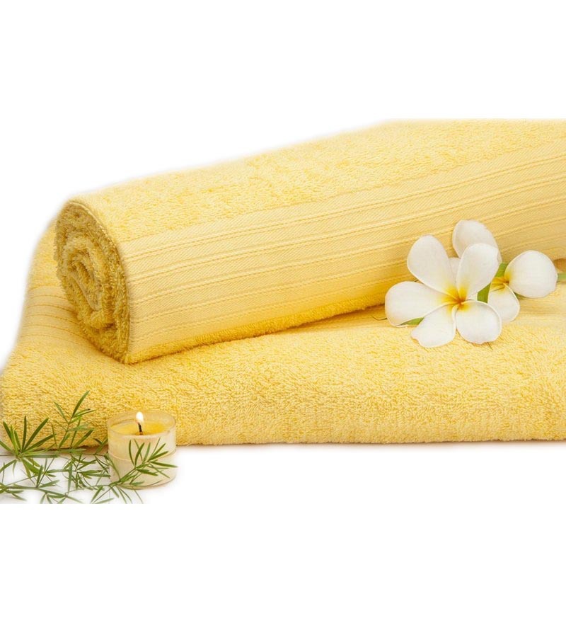 Portico New York Yellow Splendour Hand Towel Set OfTwo by Portico New