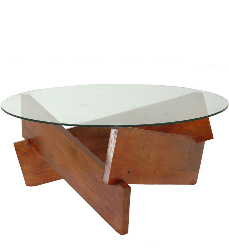 Recife Solid Wood Coffee Table in Colonial Maple Finish with Mudramark