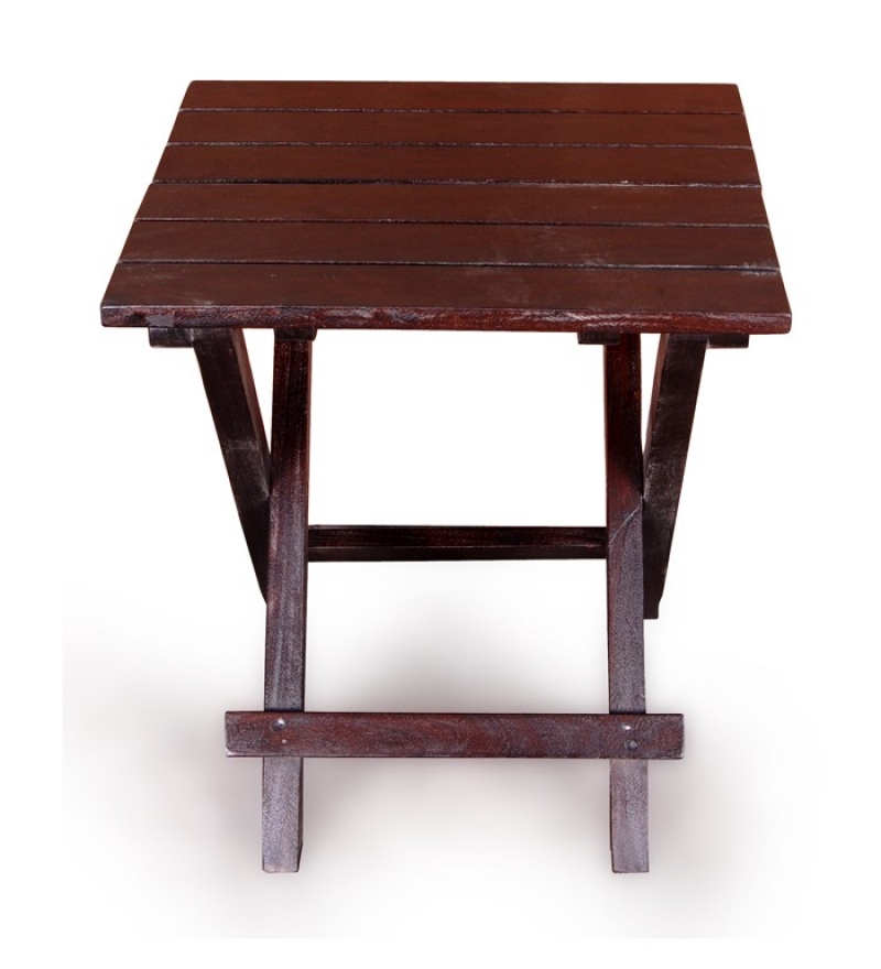 Olida Sheesham Wood Folding Wooden Stool by Mudra Online Outdoor and