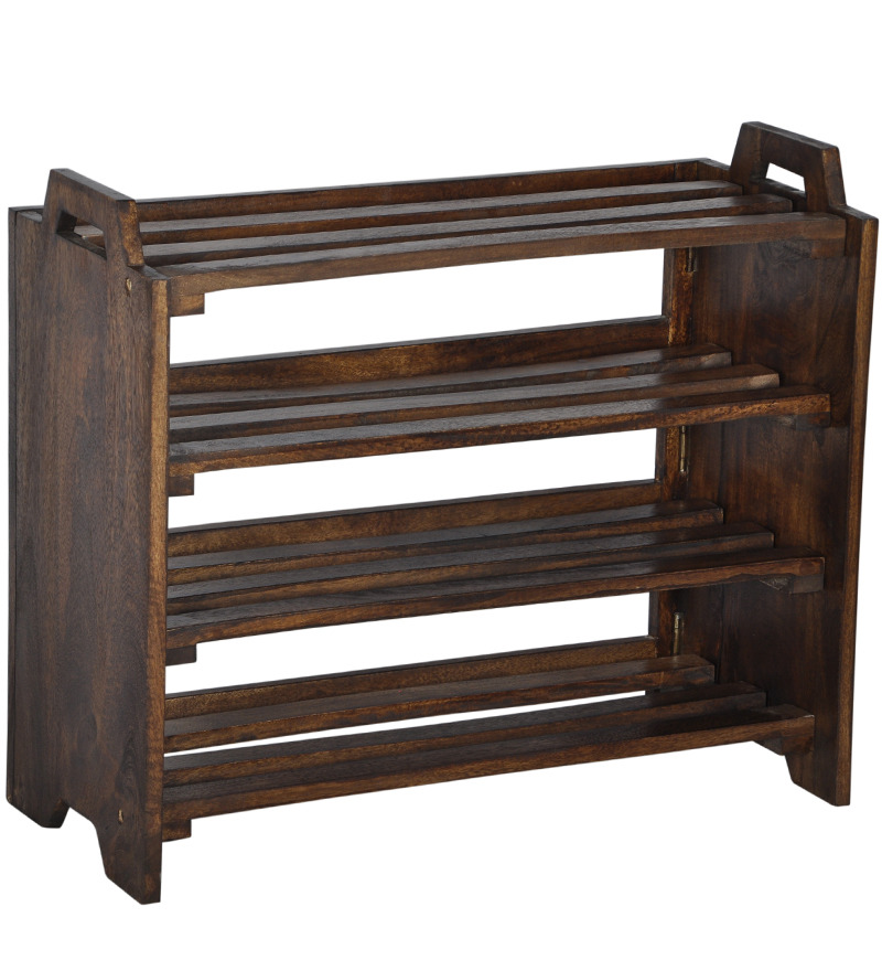 Shoe Racks in Provincial Teak Finish with Mudramark by Market Finds