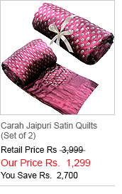 Carah Jaipuri Satin Quilts (Set of 2)  