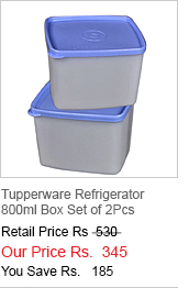 Tupperware Plastic Cool & Fresh Refrigerator 800ml Box Set of 2Pcs  