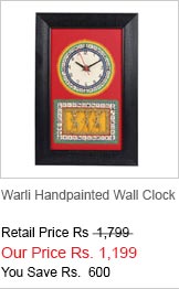 Warli Handpainted Wall Clock