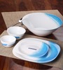 Luminarc Carine Blue Wave Opalware Dinner Set - Set of 26