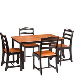 Dorset Four Seater Dining Set in Brown Colour by Parin
