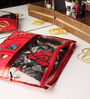 Elegant Plastic Red Saree Bag - Set of 3