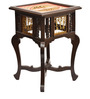 ExclusiveLane Teak Wood End Table In Walnut Finish