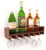 Home Sparkle Brown Wooden 4 Bottle Wine Rack