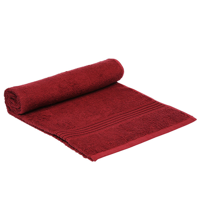 IVY Cennet Solid Maroon Bath Towel by Ivy Online - Bath Towel - Towels ...