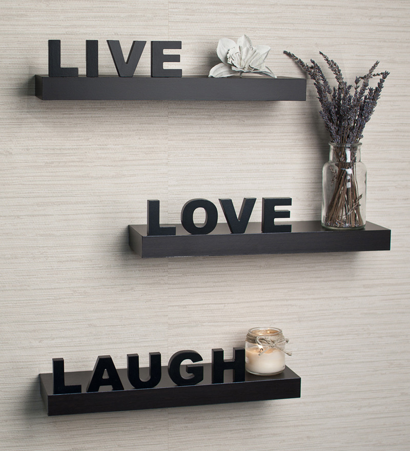 Buy Home Sparkle Live Love Laugh Black Engineered Wood