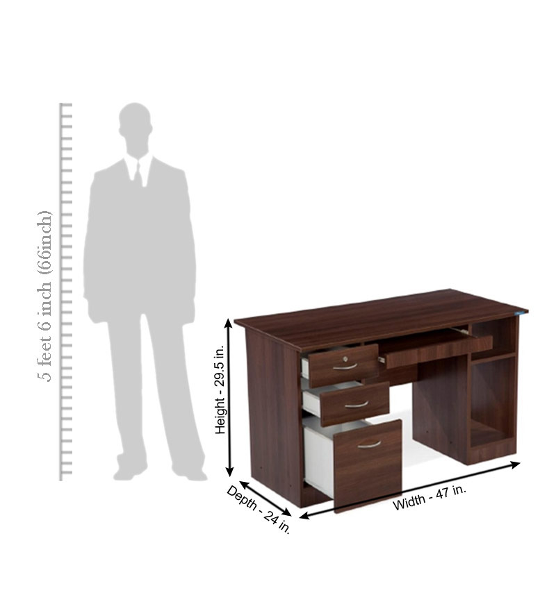 Nilkamal Executive Acacia computer Table by Nilkamal Online Modern