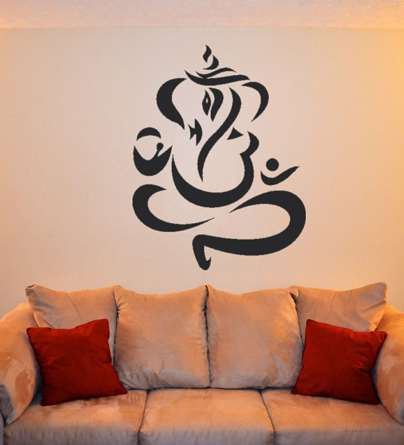 Buy WallTola PVC Vinyl Modern Ganesh  Art Wall  Sticker  