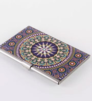 Multicolour Steel Visiting Card Holder by Kolorobia 