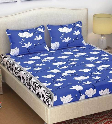 Fira Cotton Bed Sheet with 2 Pillow Covers by Azaani