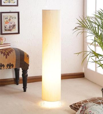 Khadi Poly Cotton Floor Lamp by Lamp House 