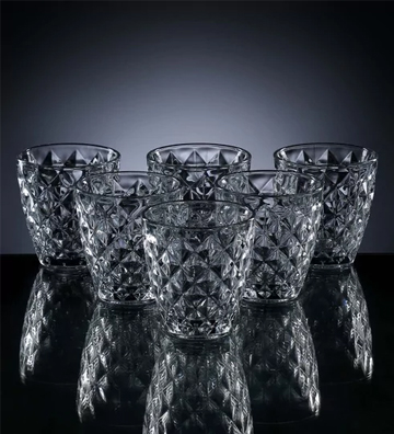 Ceradeco 250 ML Diamond Glasses - Set of 6 