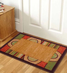 Brown Abstract Bogo Door Mat by Status 