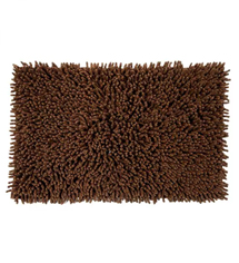 Brown Cotton Bath Mat by HomeFurry 