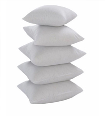 White Polyester Cushion Inserts - Set of 5 by Zikrak Exim 