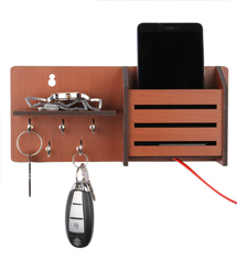 Sehaz Artworks Side-Shelf Wooden Key Holder