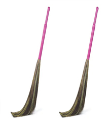 Gala Pink King Kong Grass Floor Broom Set of 2 