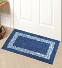 Blue Cotton 15 x 23 Inch Door Mat by Status