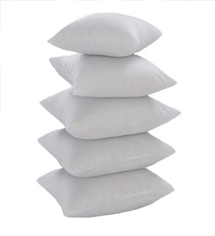 White Polyester Cushion fillers - Set of 5 by Azaani