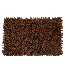 Brown Cotton Bath Mat by HomeFurry 